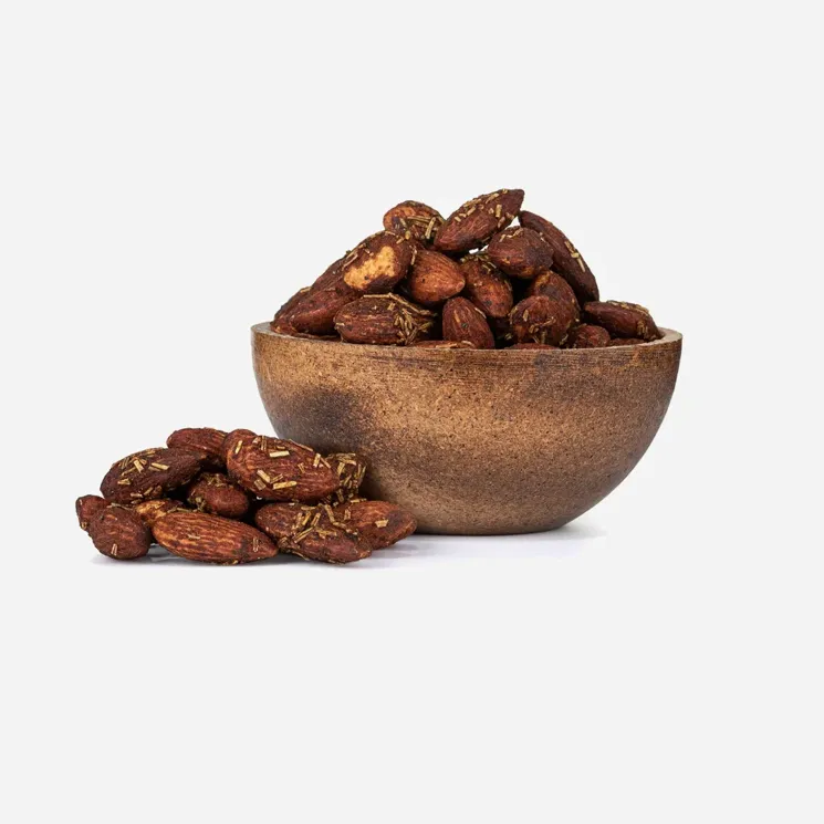 Migdały niełuskane prażone z czosnkiem i rozmarynem