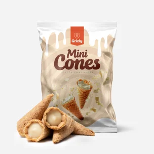 Mini rożki z białą czekoladą